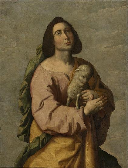 Francisco de Zurbaran Saint Agnes Sweden oil painting art